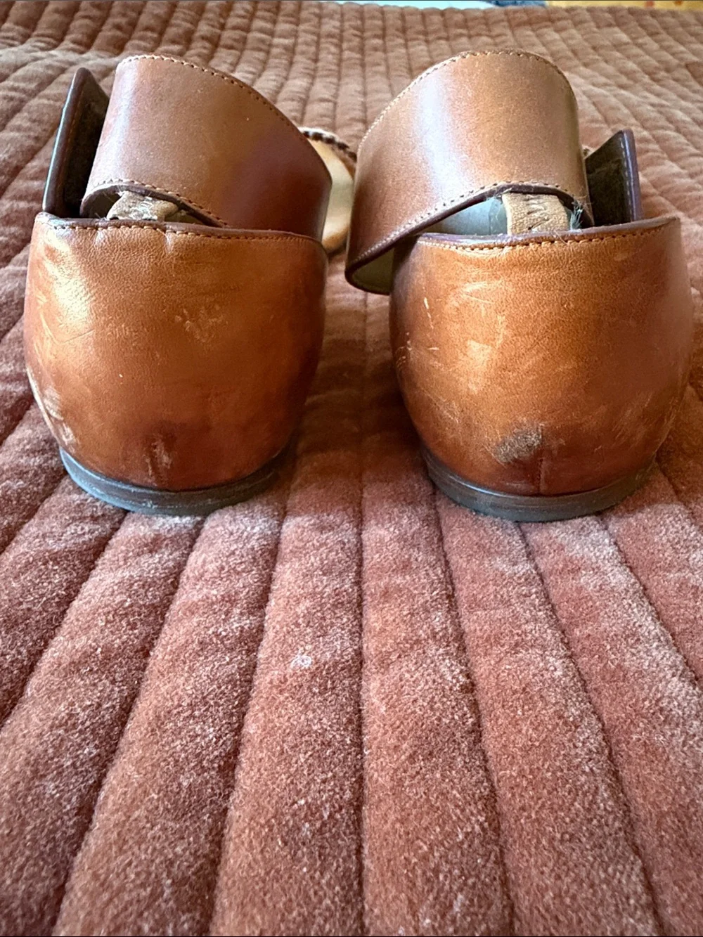 CHLOE Women's Brown/Tan Leather Ankle-Strap Sandals